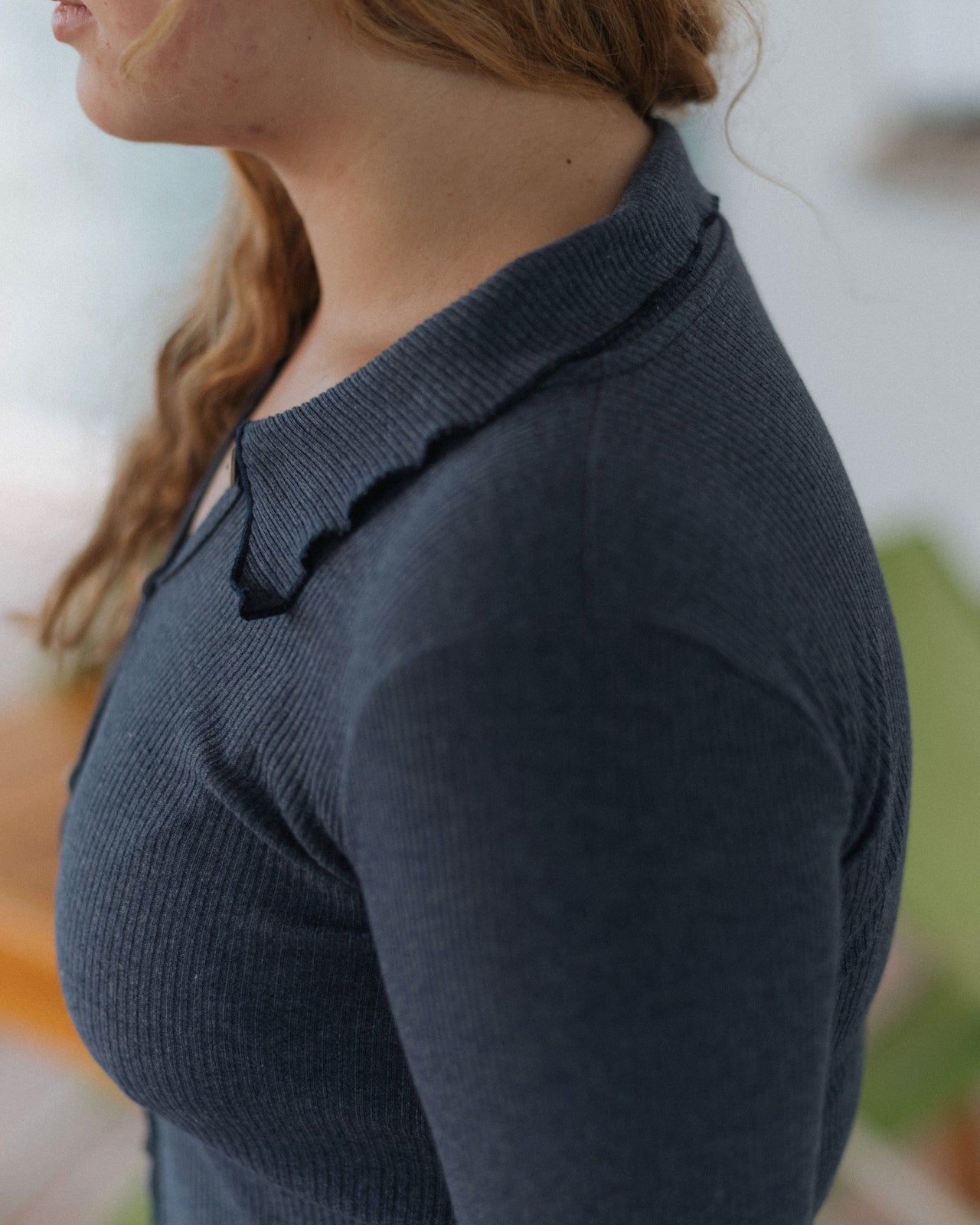 Iso Shirt - Recycled Cotton Rib - Denim