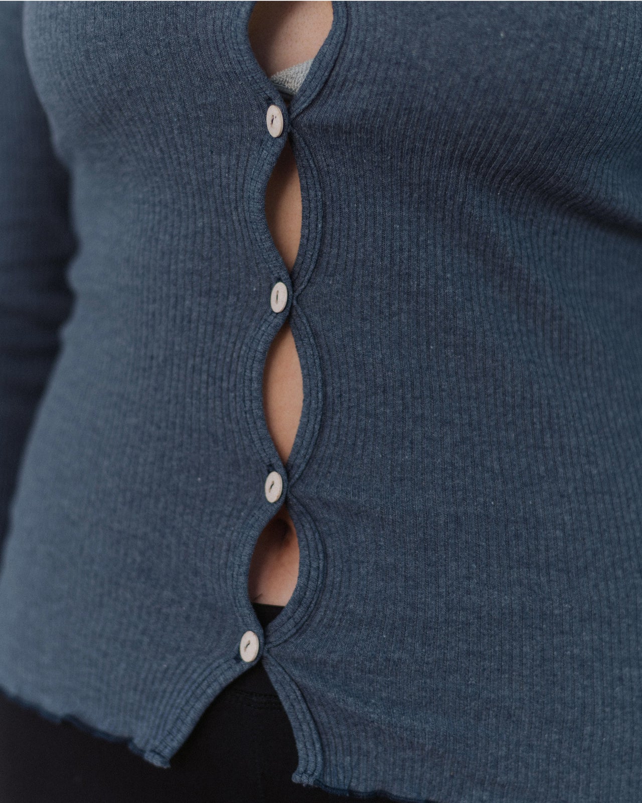 Iso Shirt - Recycled Cotton Rib - Denim