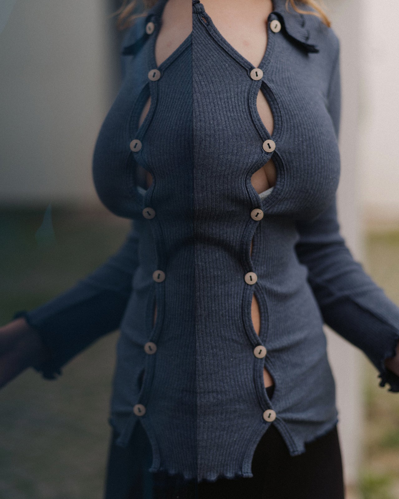 Iso Shirt - Recycled Cotton Rib - Denim