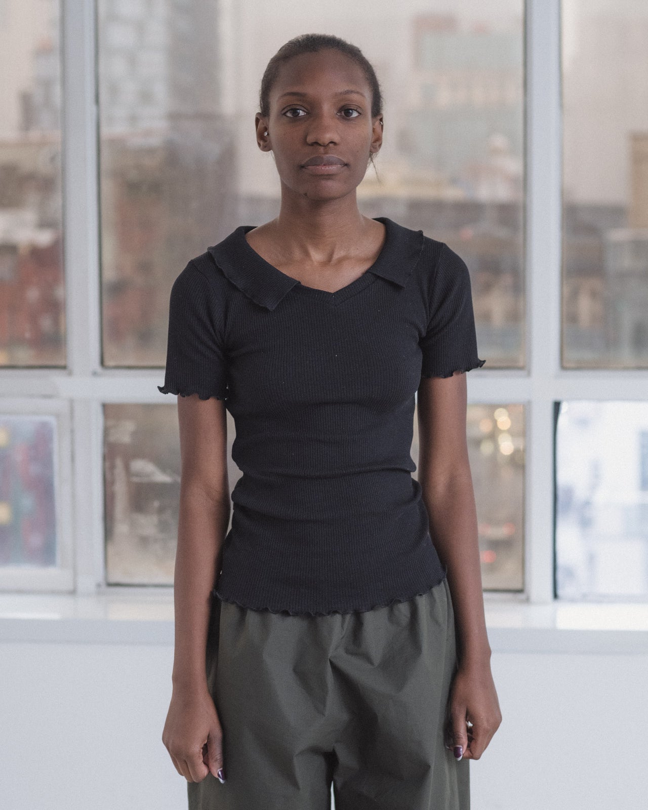 Iso Top - Recycled Cotton Rib - Black