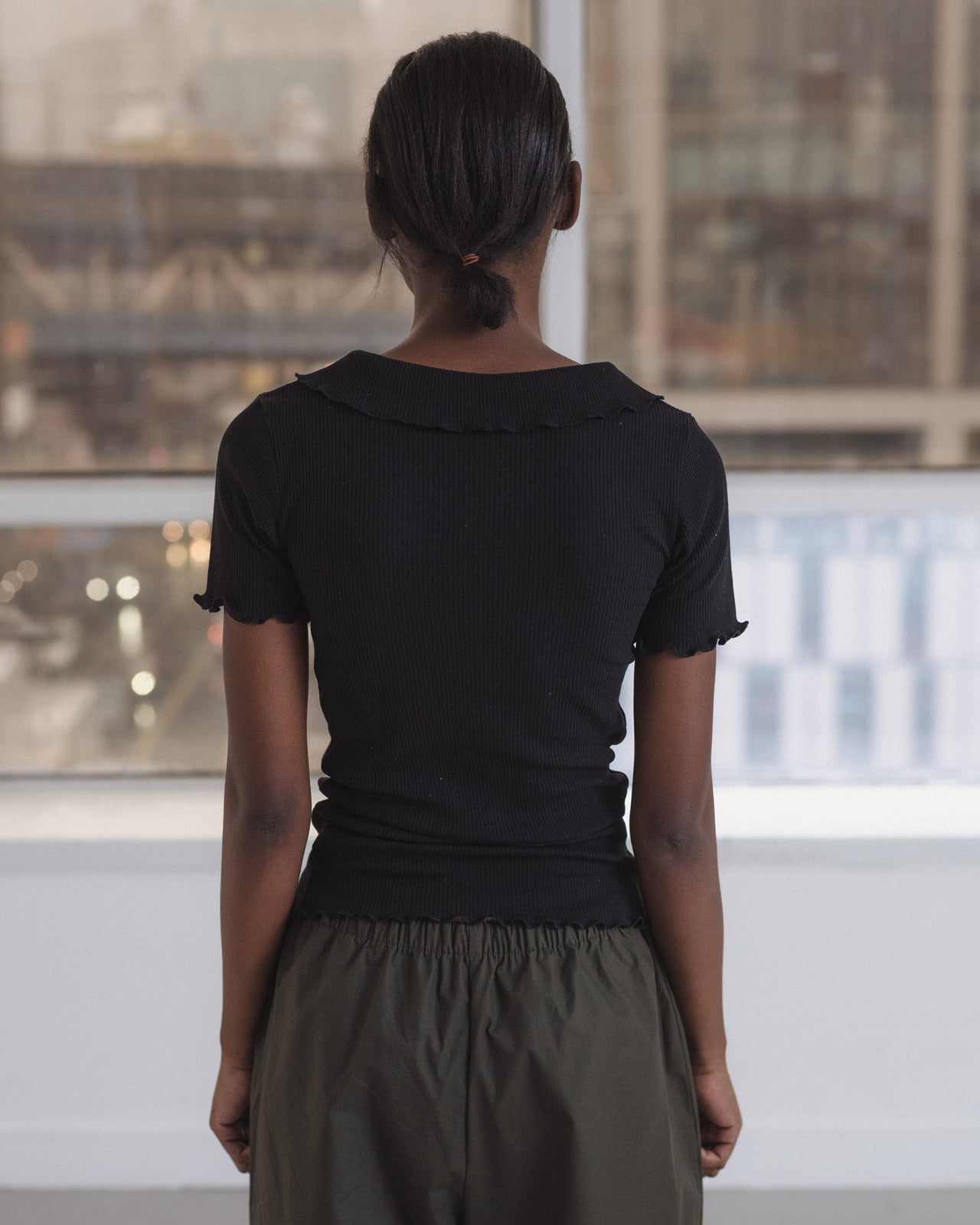 Iso Top - Recycled Cotton Rib - Black