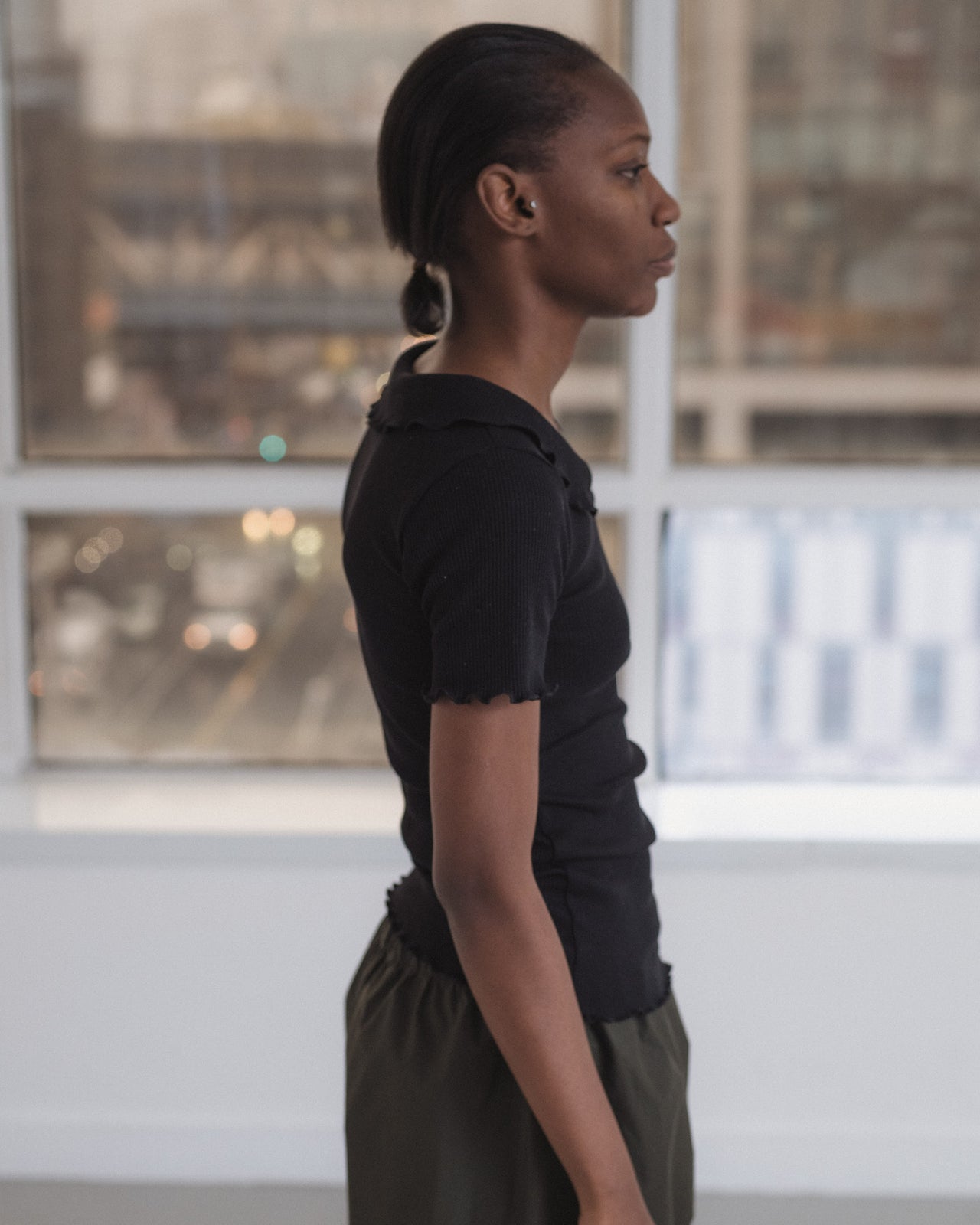 Iso Top - Recycled Cotton Rib - Black