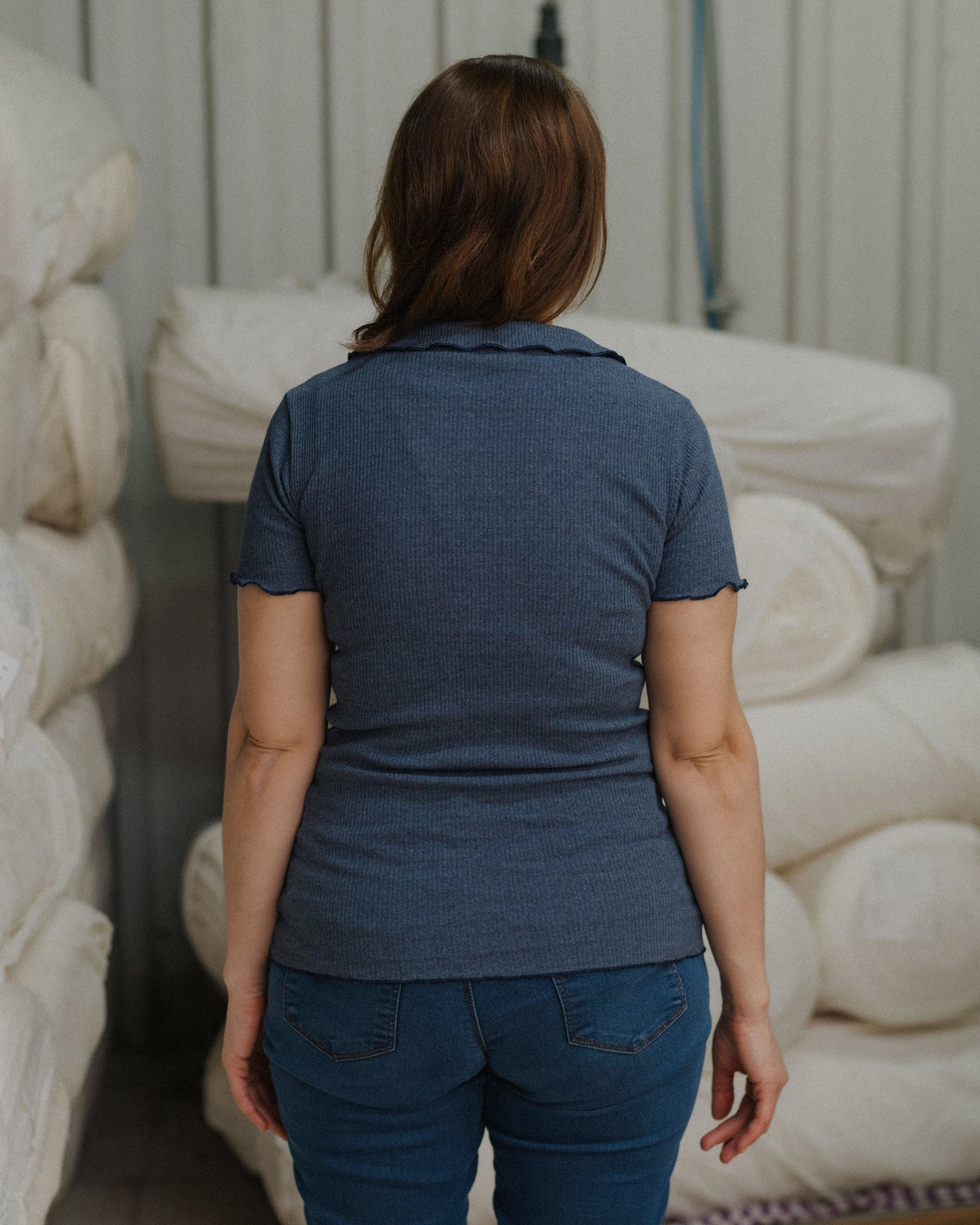 Iso Top - Recycled Cotton Rib - Denim