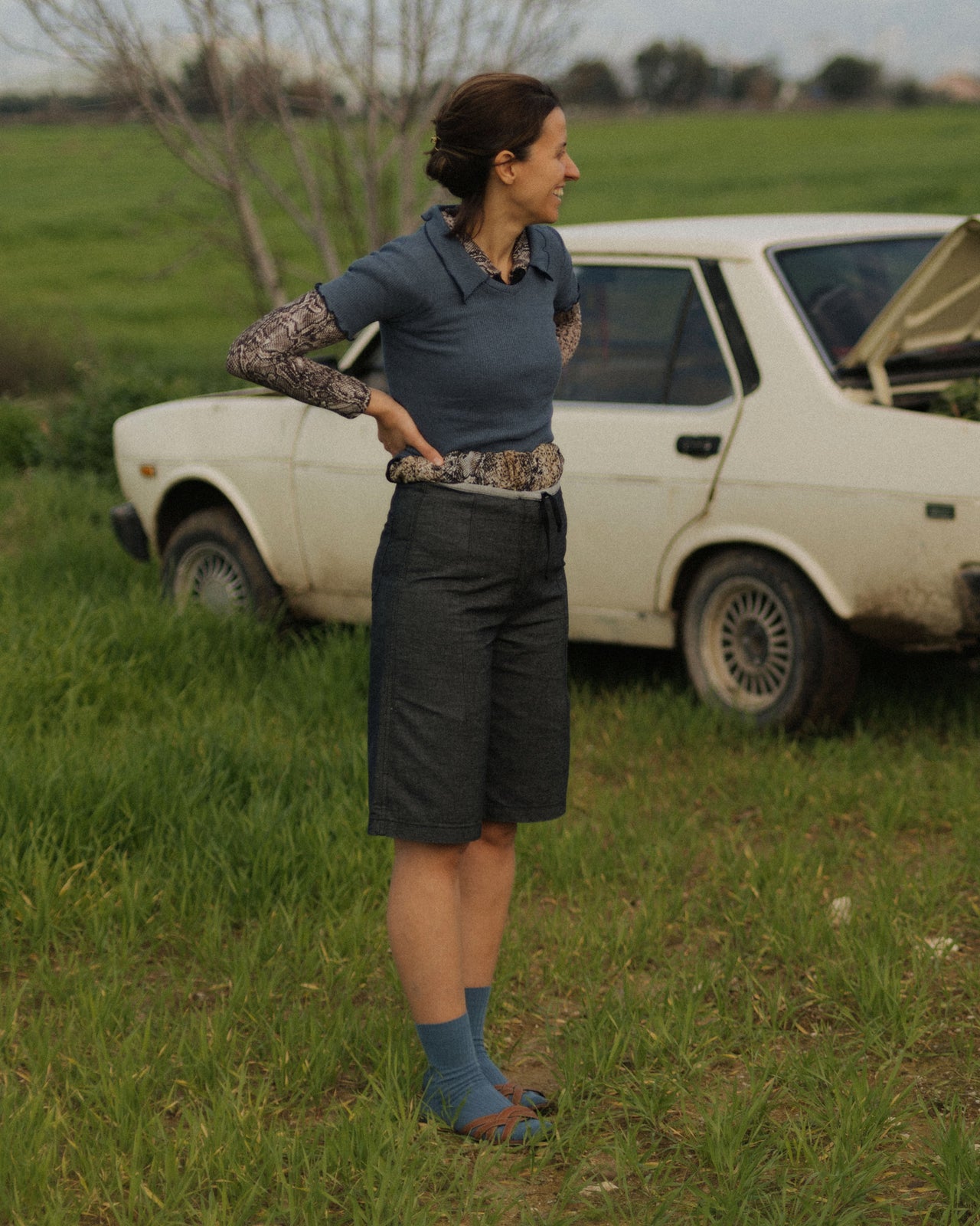 Iso Top - Recycled Cotton Rib - Denim