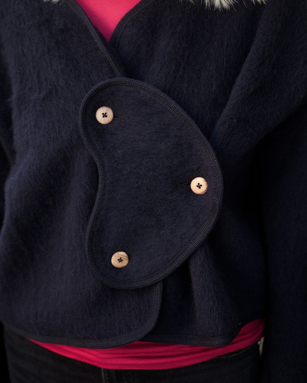 Jaw Jacket - Brushed Wool - Navy