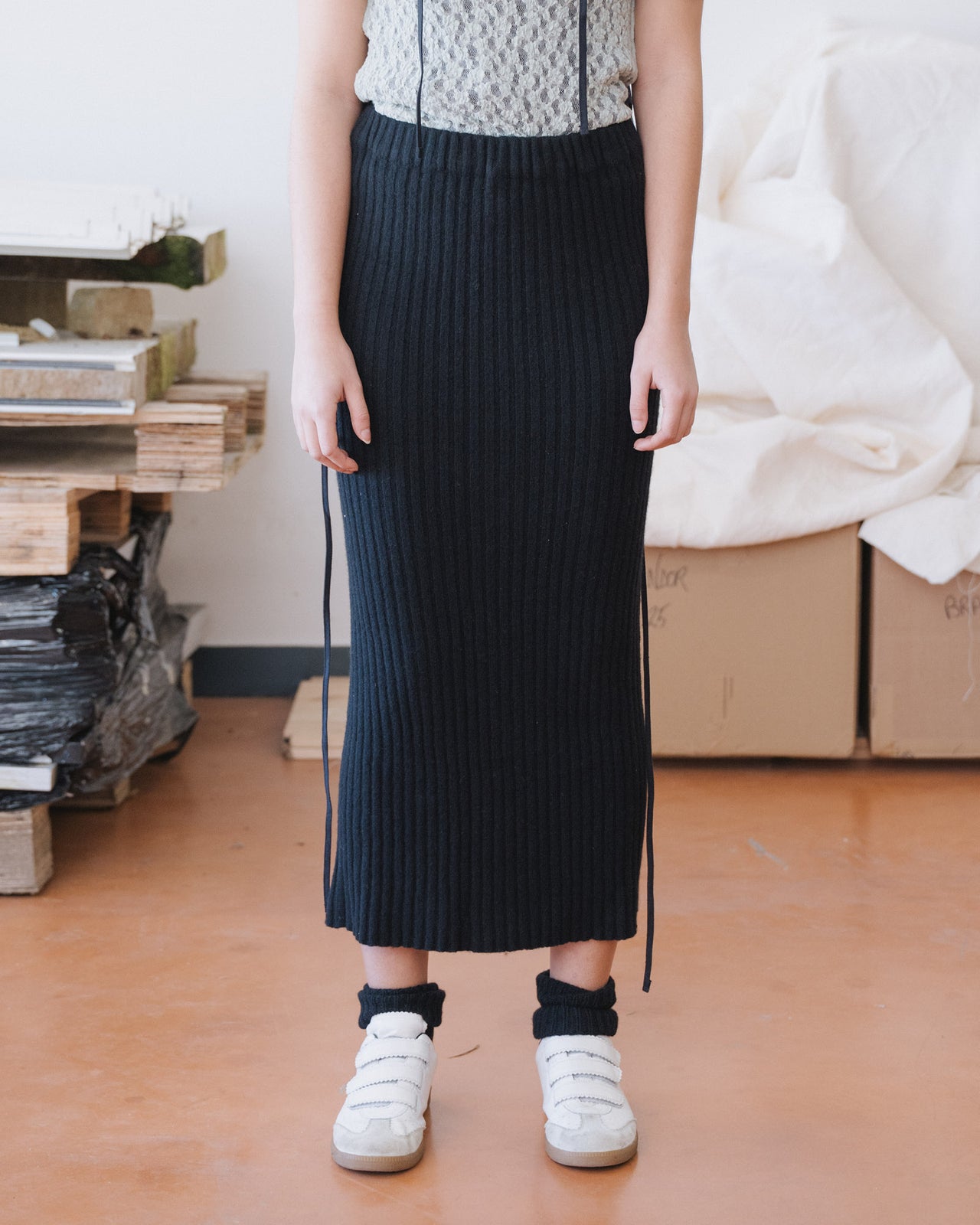 Kai Skirt - Recycled Cashmere - Black