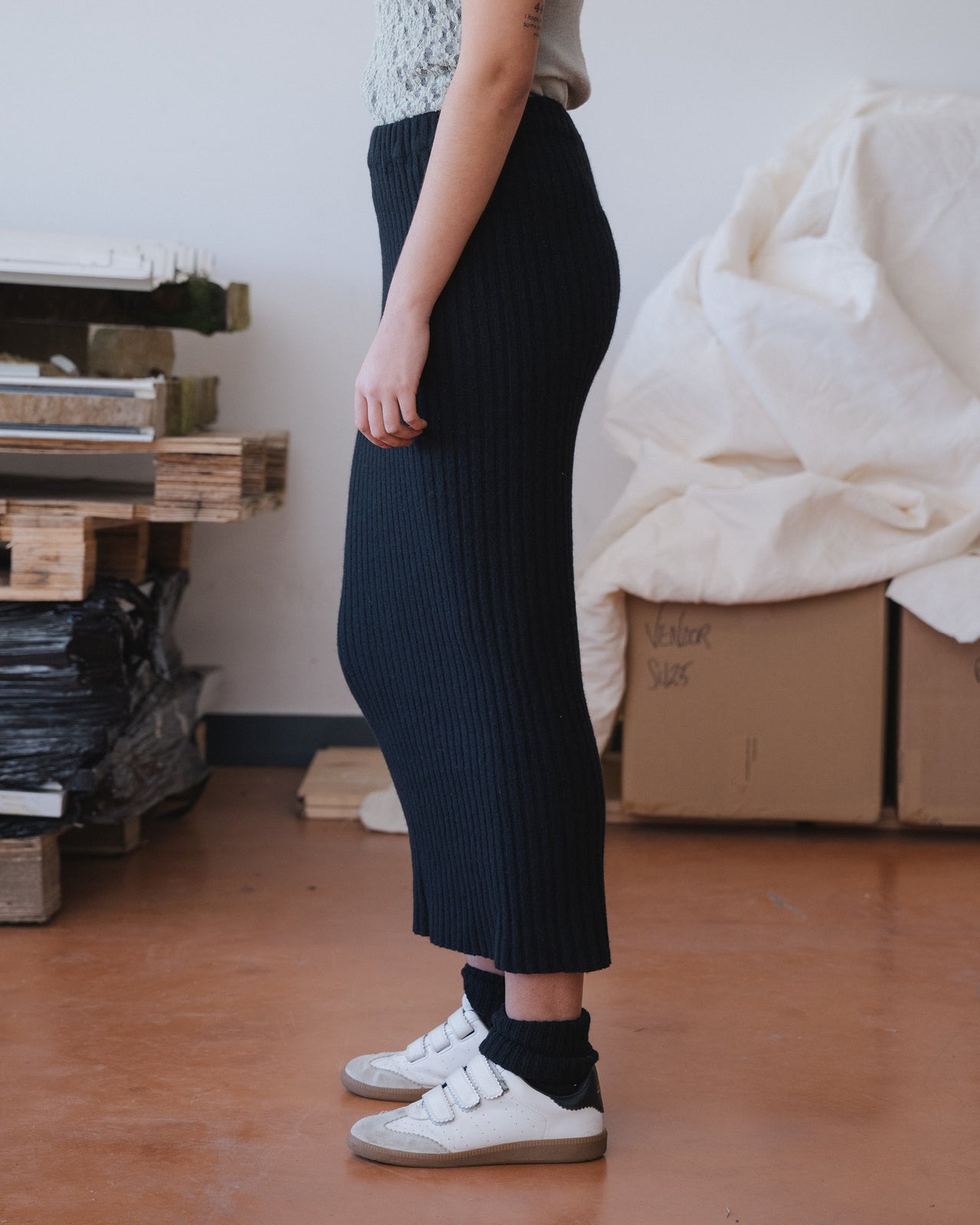 Kai Skirt - Recycled Cashmere - Black