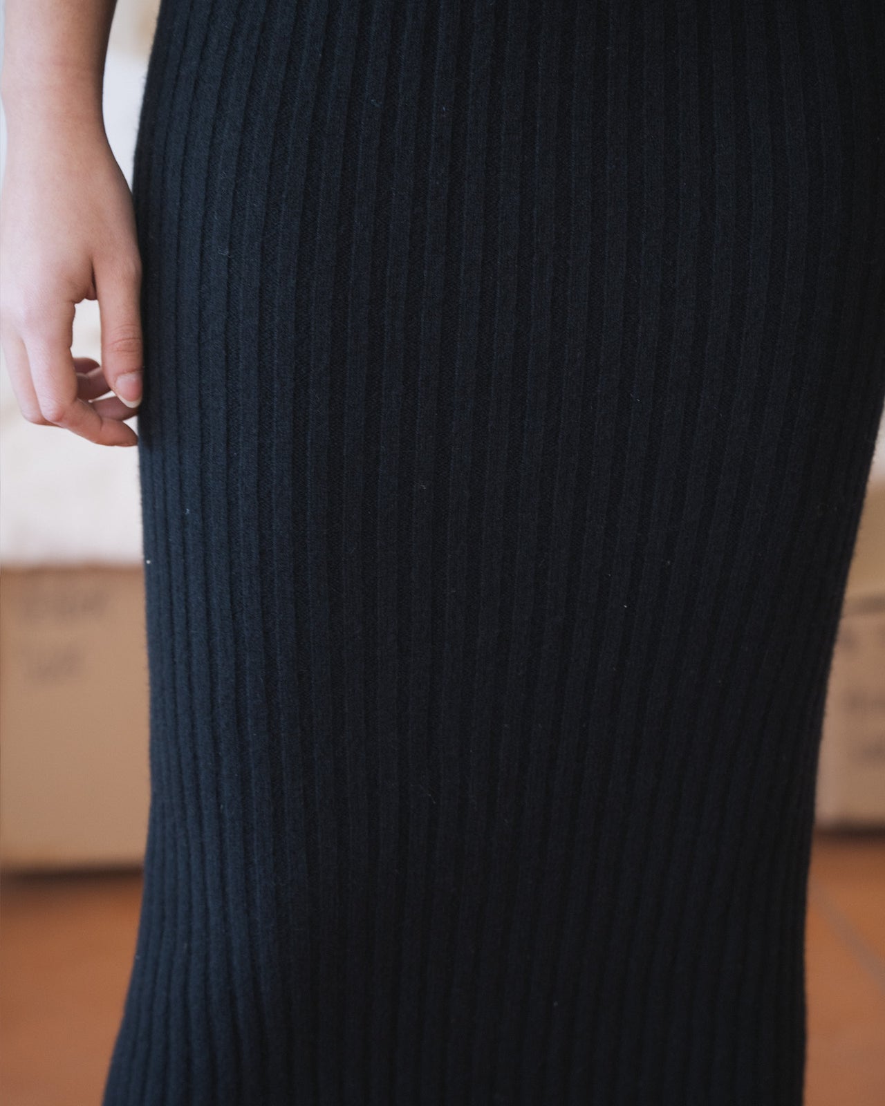 Kai Skirt - Recycled Cashmere - Black