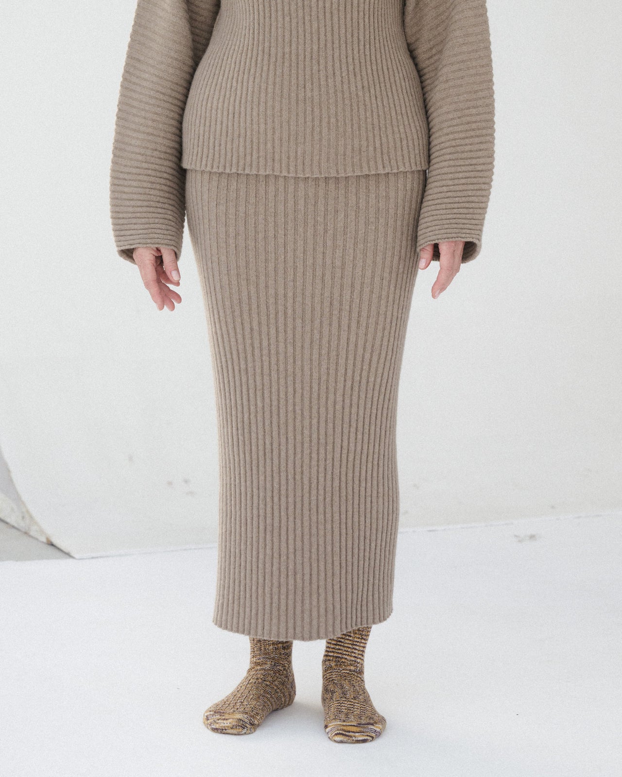 Kai Skirt - Recycled Cashmere - Stoppa Brown