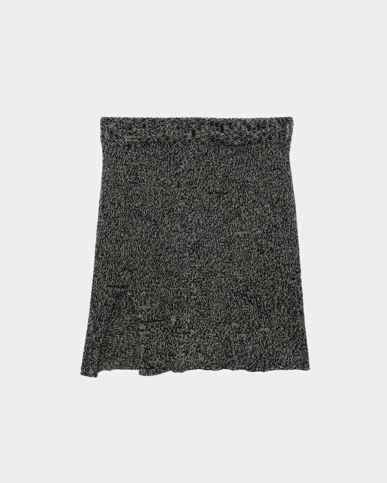 Kem Mini Skirt - Recycled Cashmere - Black / Camel Melange