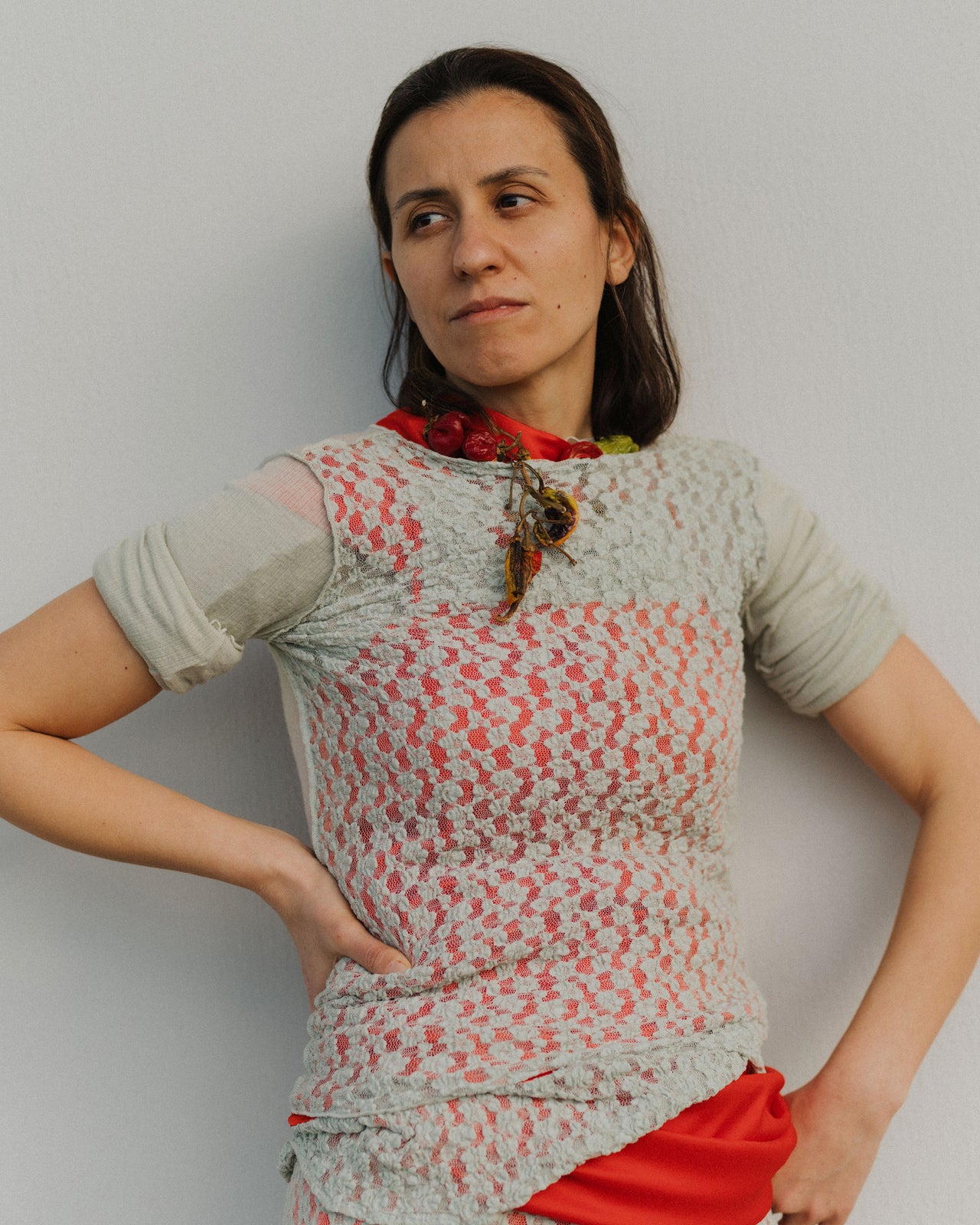 Kenru Long Sleeve Tee - Fine Wool Rib - Brun Green