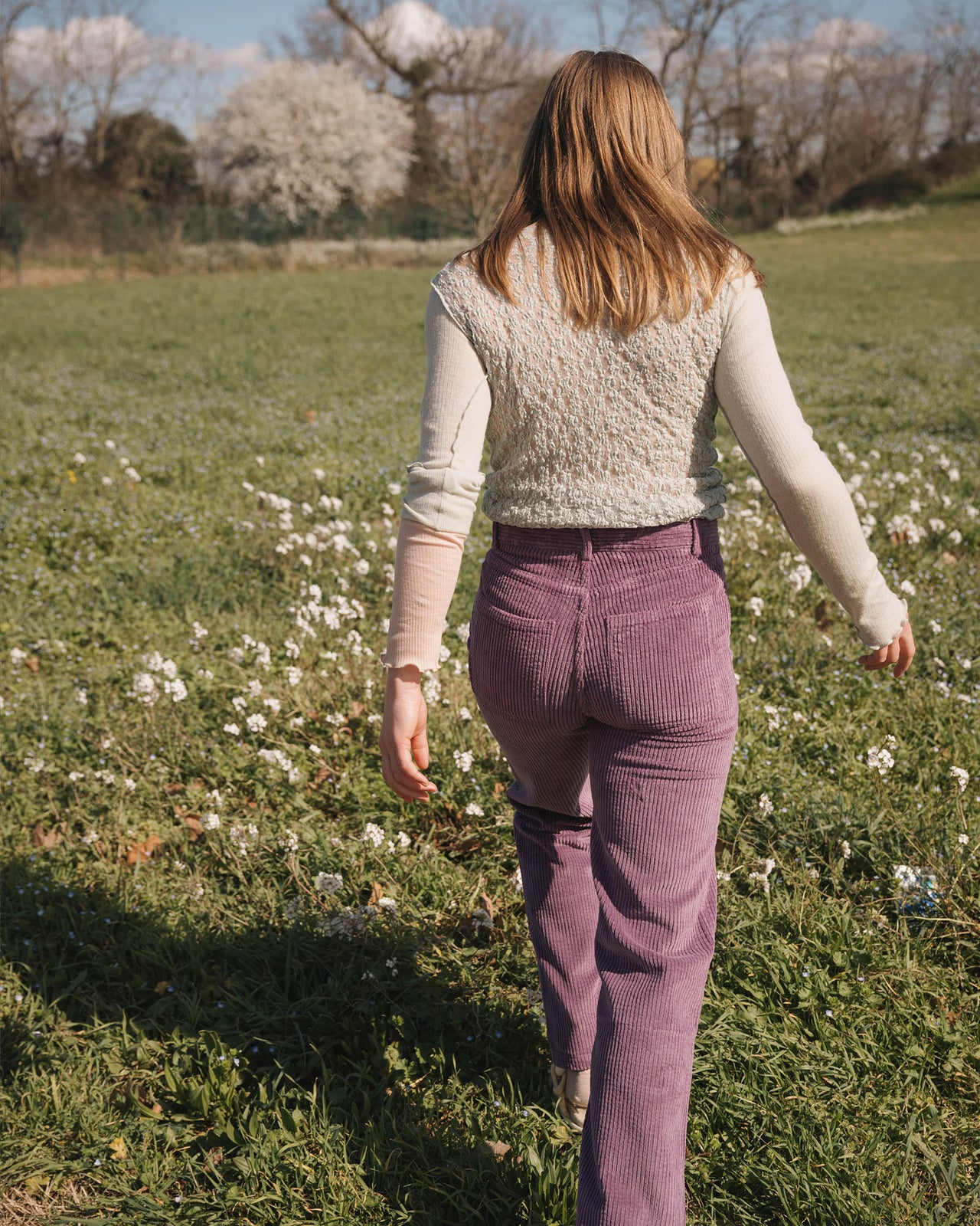 Kenru Long Sleeve Tee - Fine Wool Rib - Brun Green