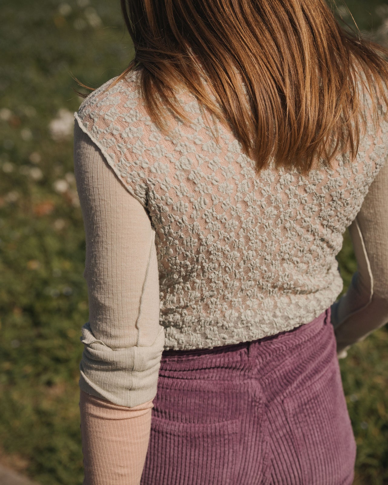 Kenru Long Sleeve Tee - Fine Wool Rib - Brun Green