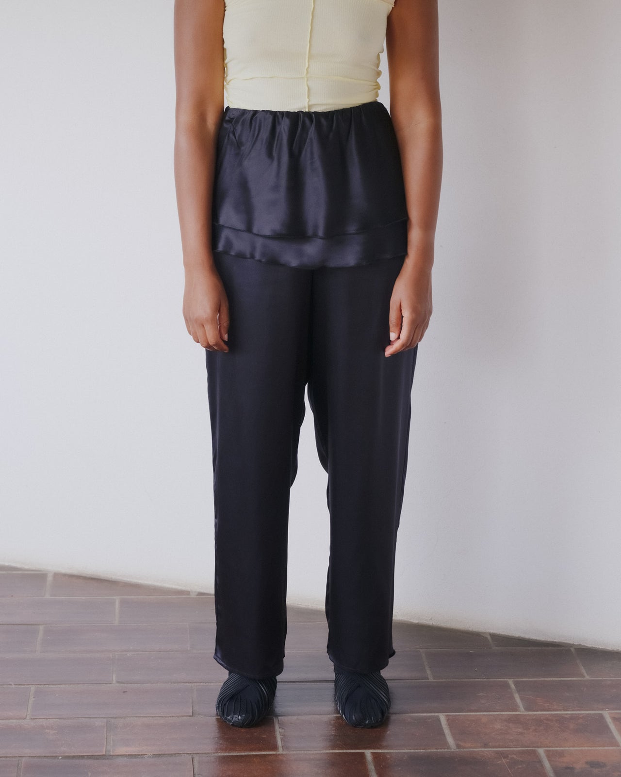 Kin Pants - Silk Satin - Black
