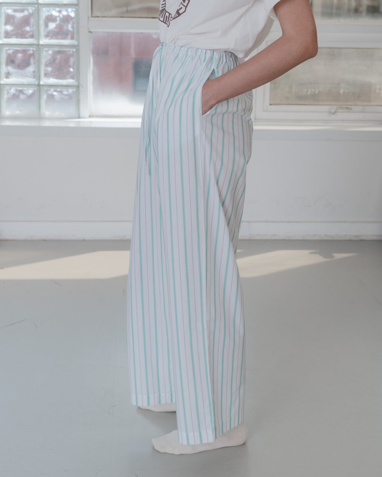 Kolla Pants - Organic Cotton Poplin - Stripe