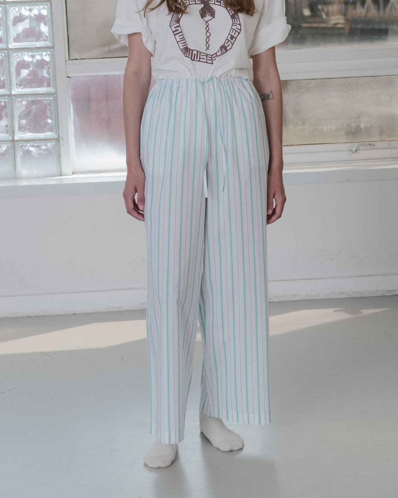 Kolla Pants - Organic Cotton Poplin - Stripe