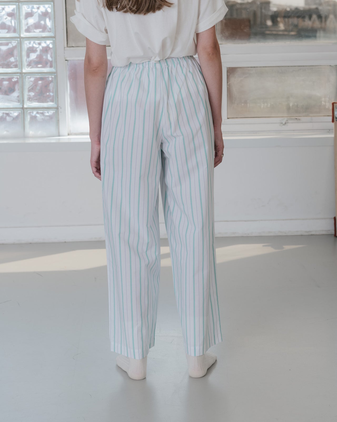 Kolla Pants - Organic Cotton Poplin - Stripe