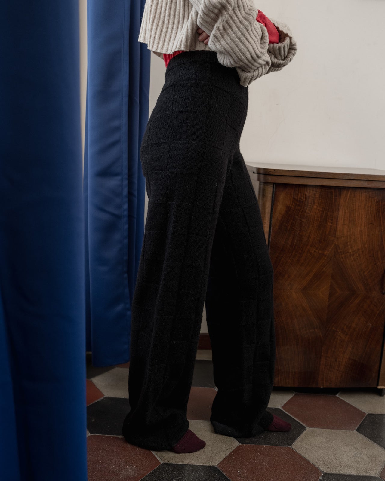 Konak Pants - Recycled Wool - Black - WT23