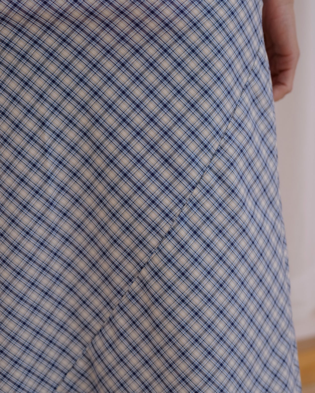 Larva Dress - Organic Cotton - Blue Check