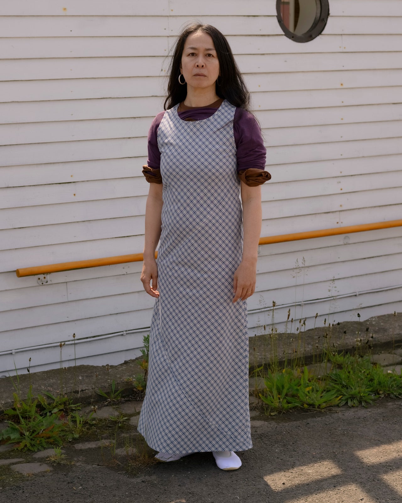 Larva Dress - Organic Cotton - Blue Check