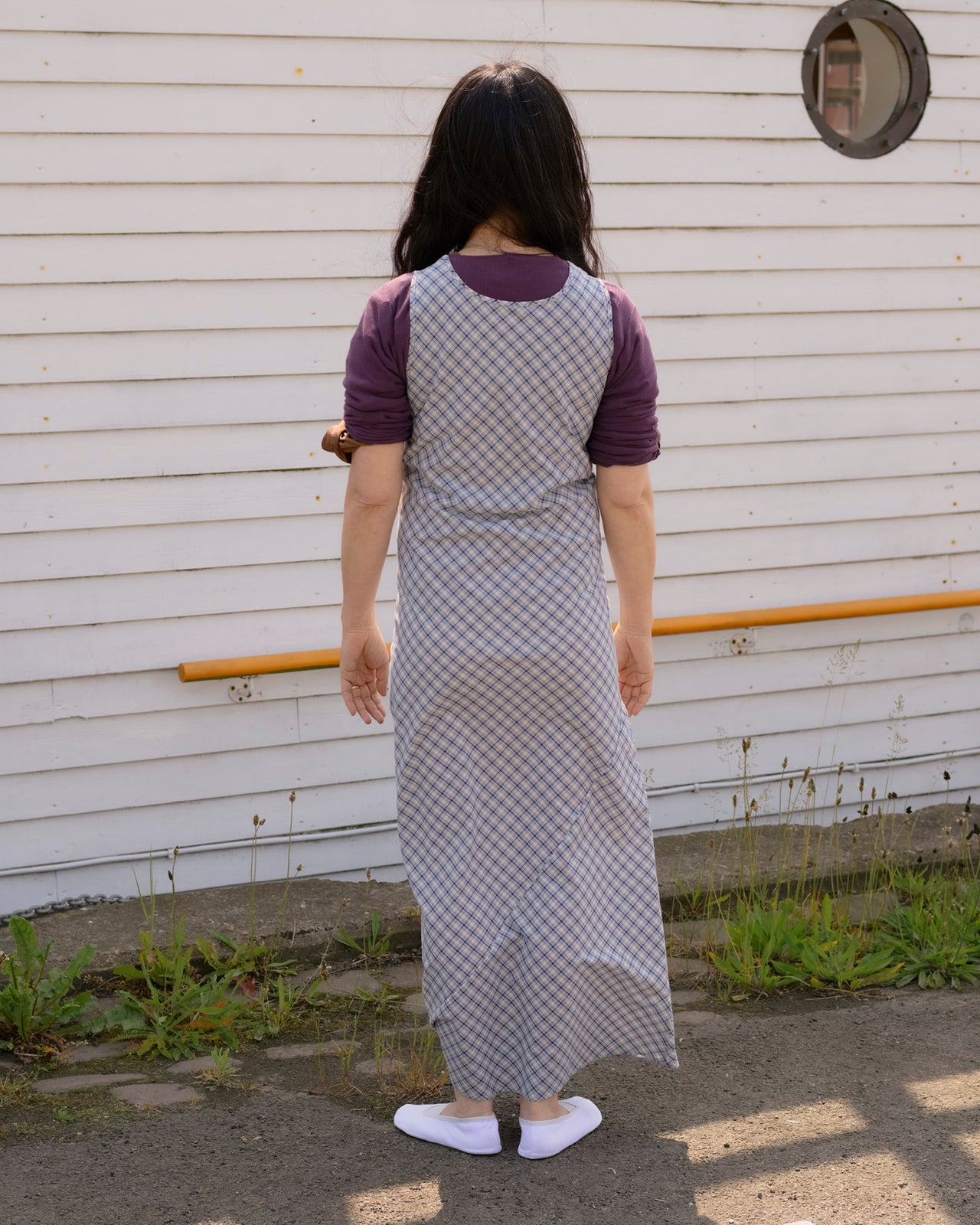 Larva Dress - Organic Cotton - Blue Check