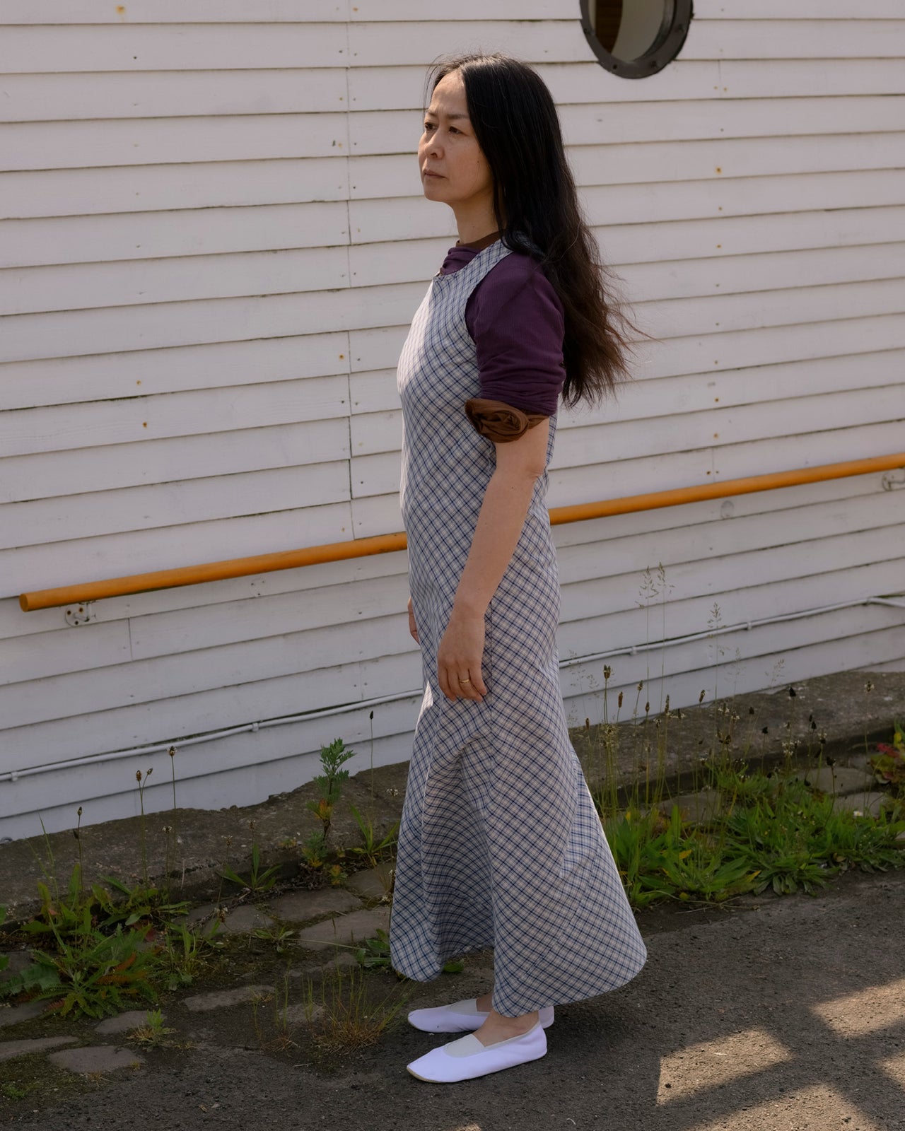 Larva Dress - Organic Cotton - Blue Check