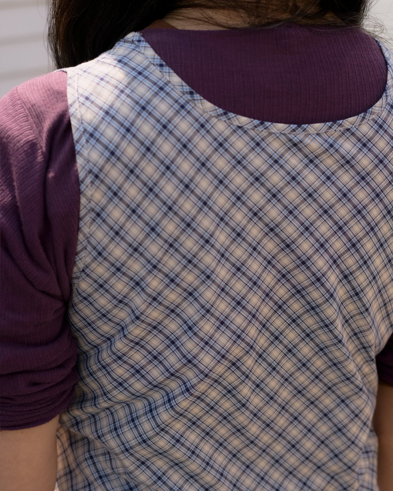 Larva Dress - Organic Cotton - Blue Check