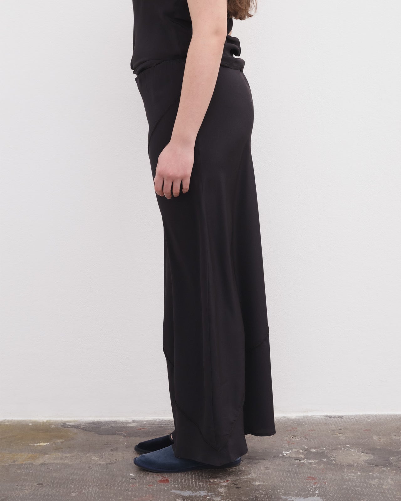 Lava Skirt - Silk Crepe - Black