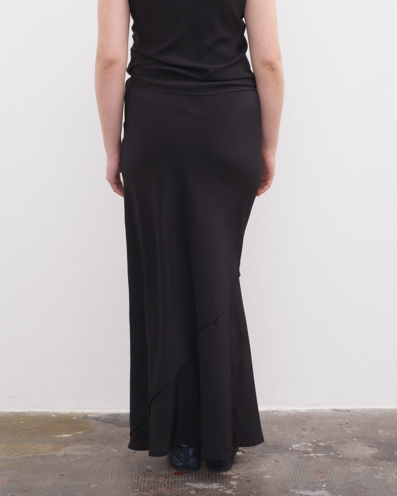 Lava Skirt - Silk Crepe - Black
