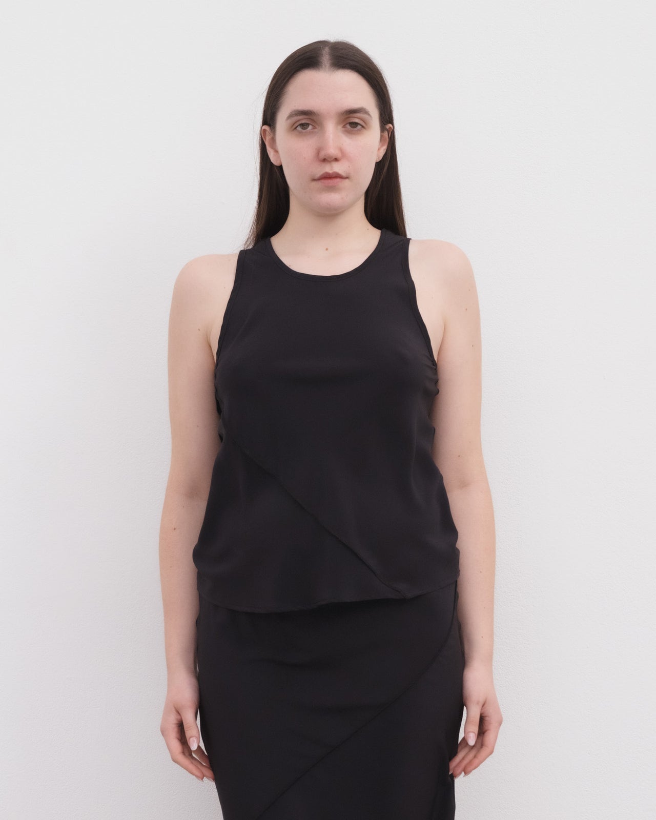 Lava Top - Silk Crepe - Black