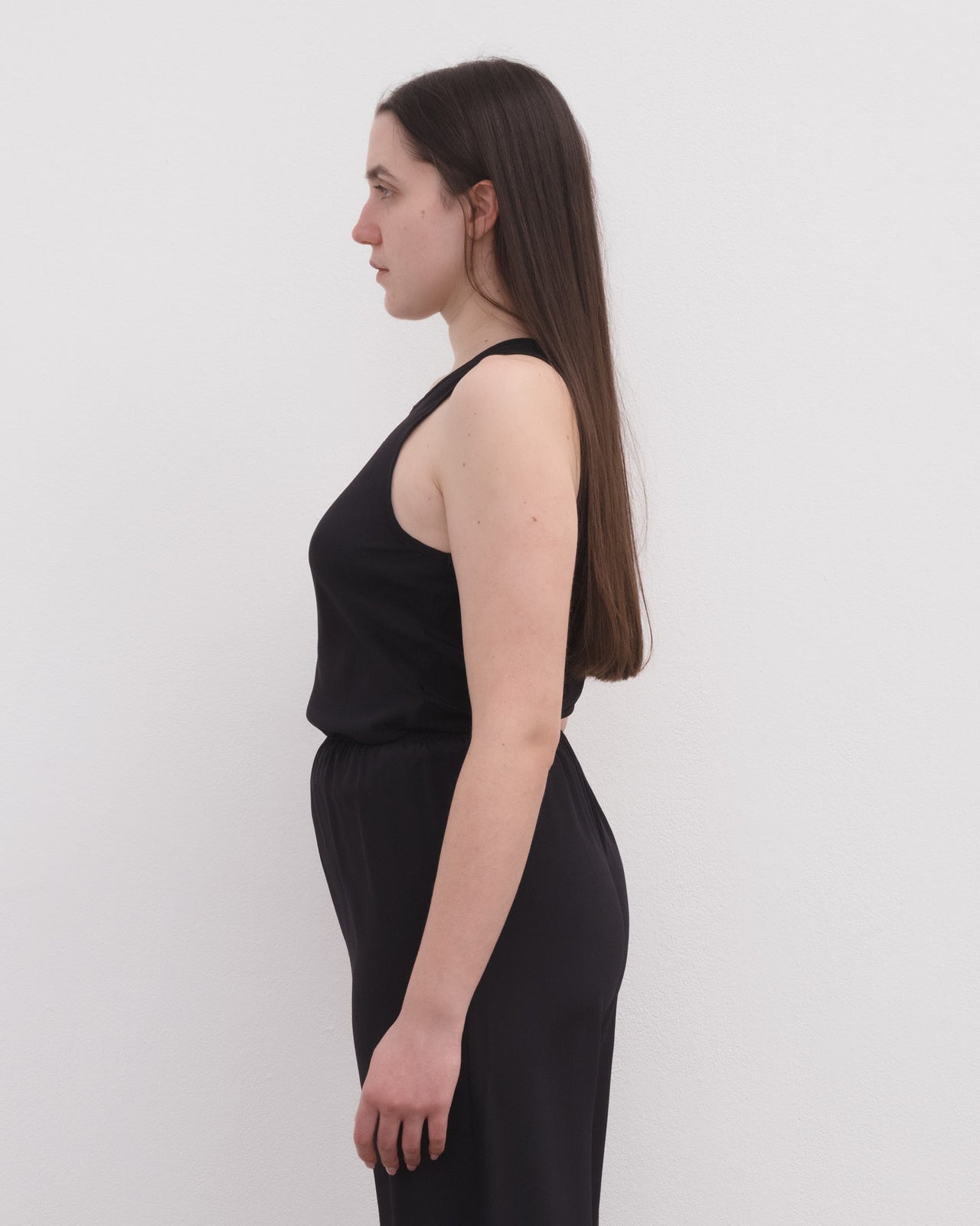 Lava Top - Silk Crepe - Black