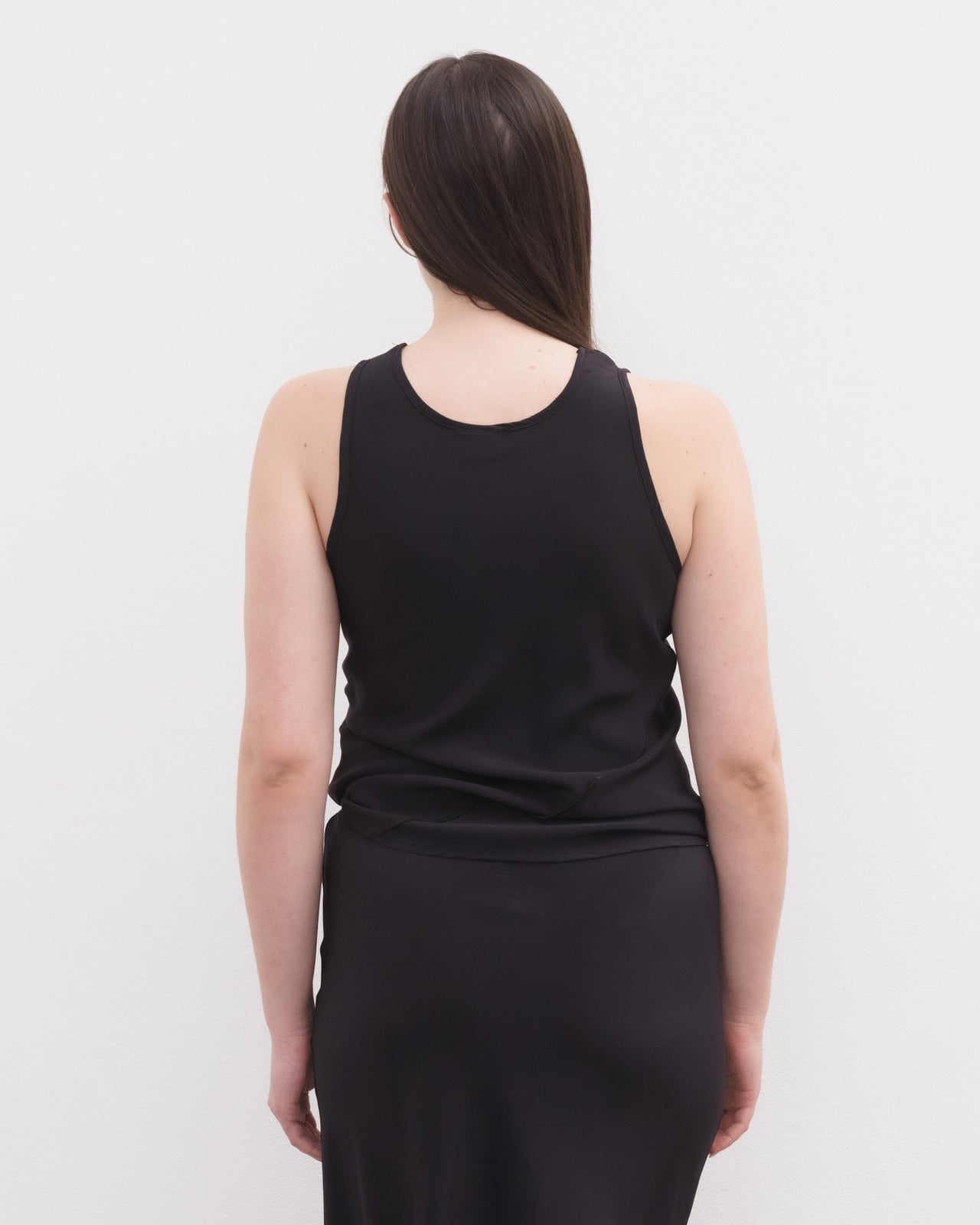 Lava Top - Silk Crepe - Black