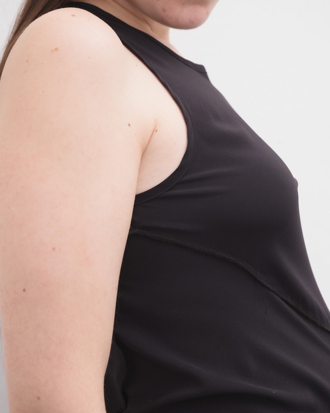 Lava Top - Silk Crepe - Black