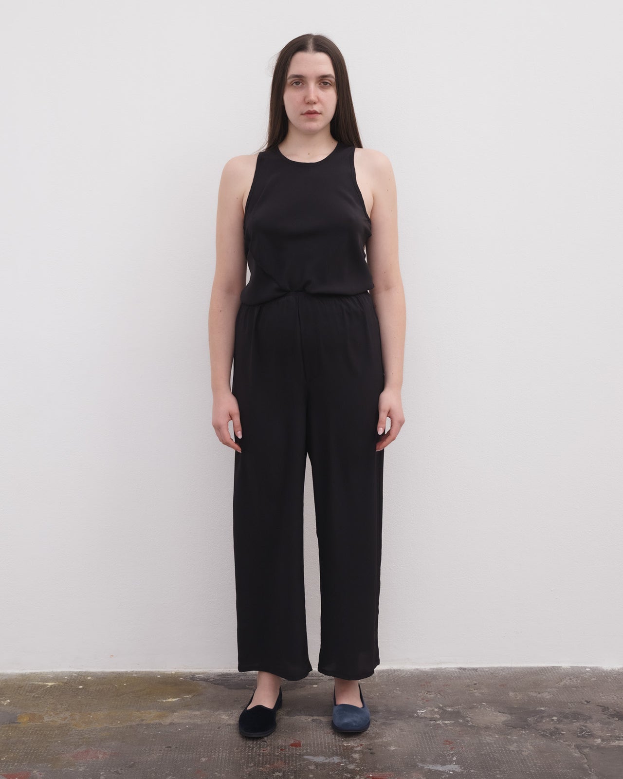 Lava Top - Silk Crepe - Black