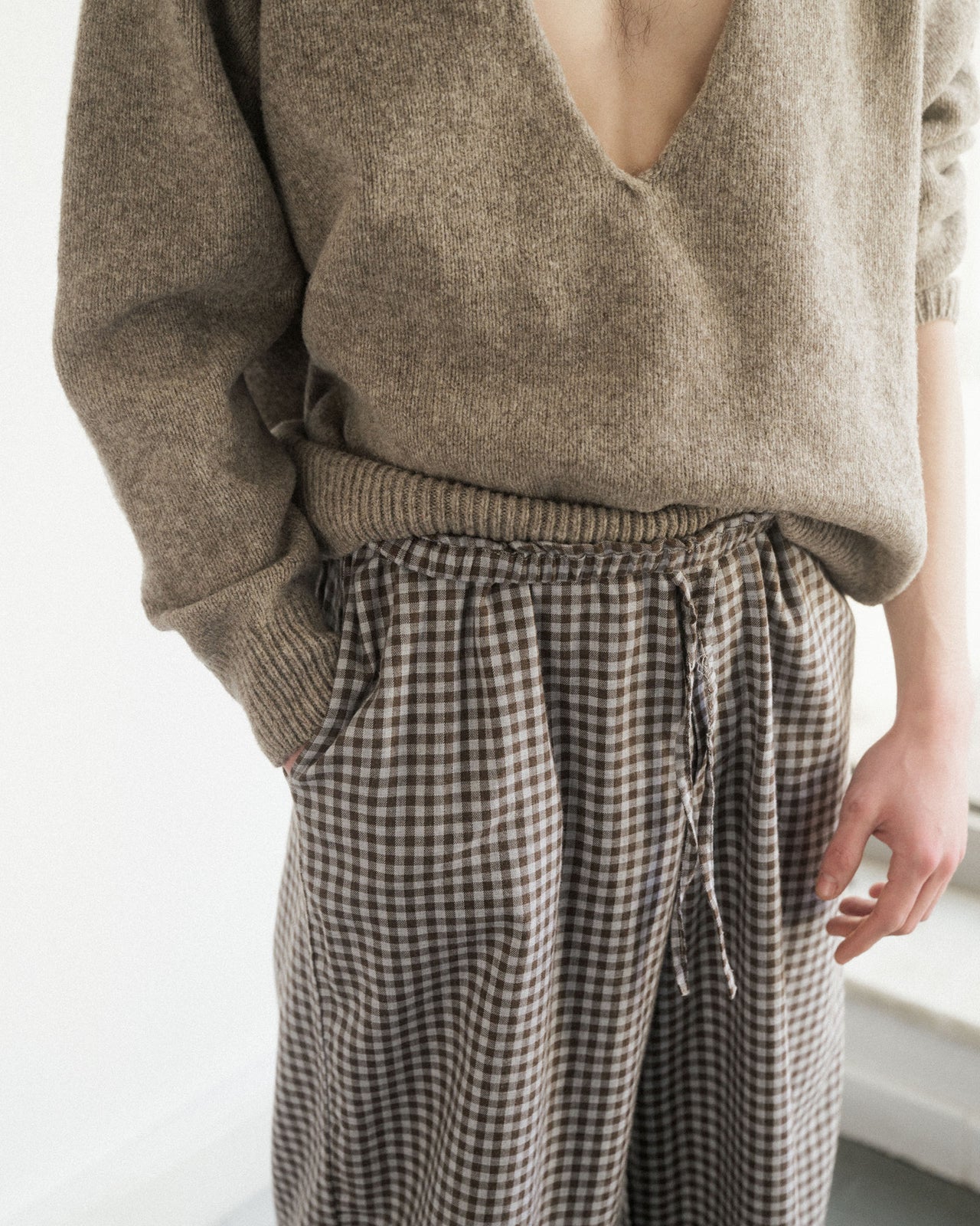 Limber Pants - Organic Cotton - Brown Grey Flannel