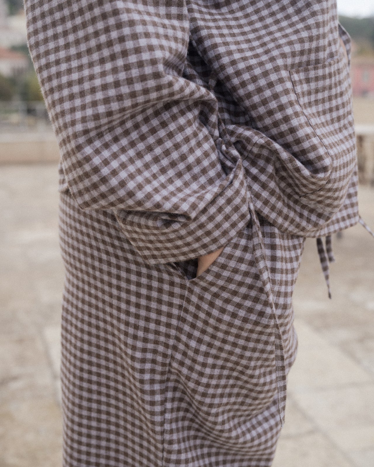 Limber Pants - Organic Cotton - Brown Grey Flannel