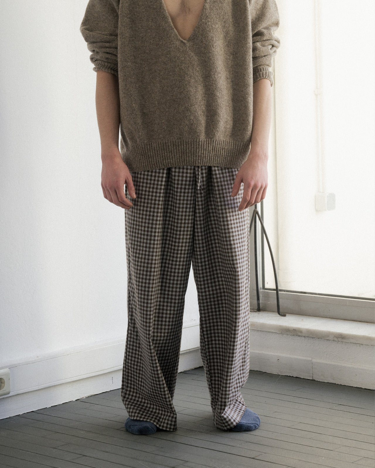 Limber Pants - Organic Cotton - Brown Grey Flannel