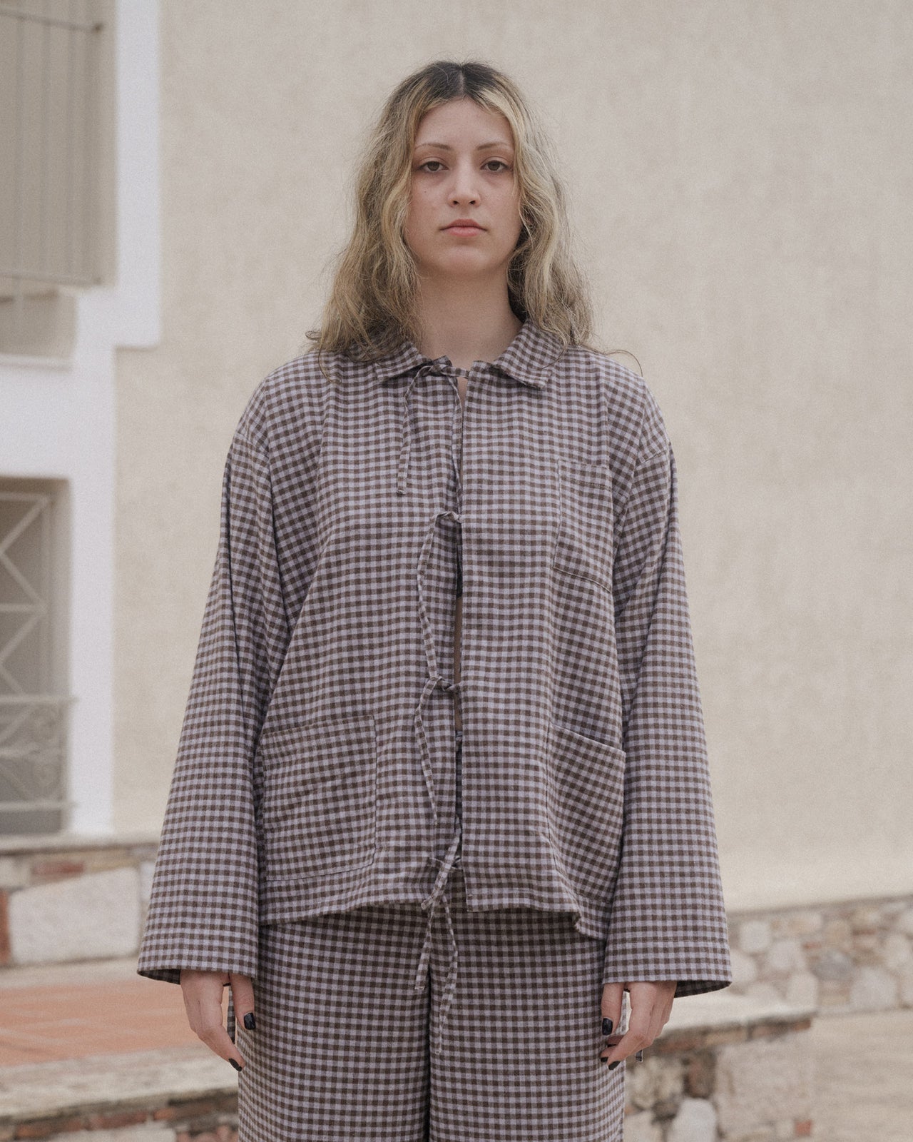 Limber Shirt - Organic Cotton Flannel - Brown Grey Flannel