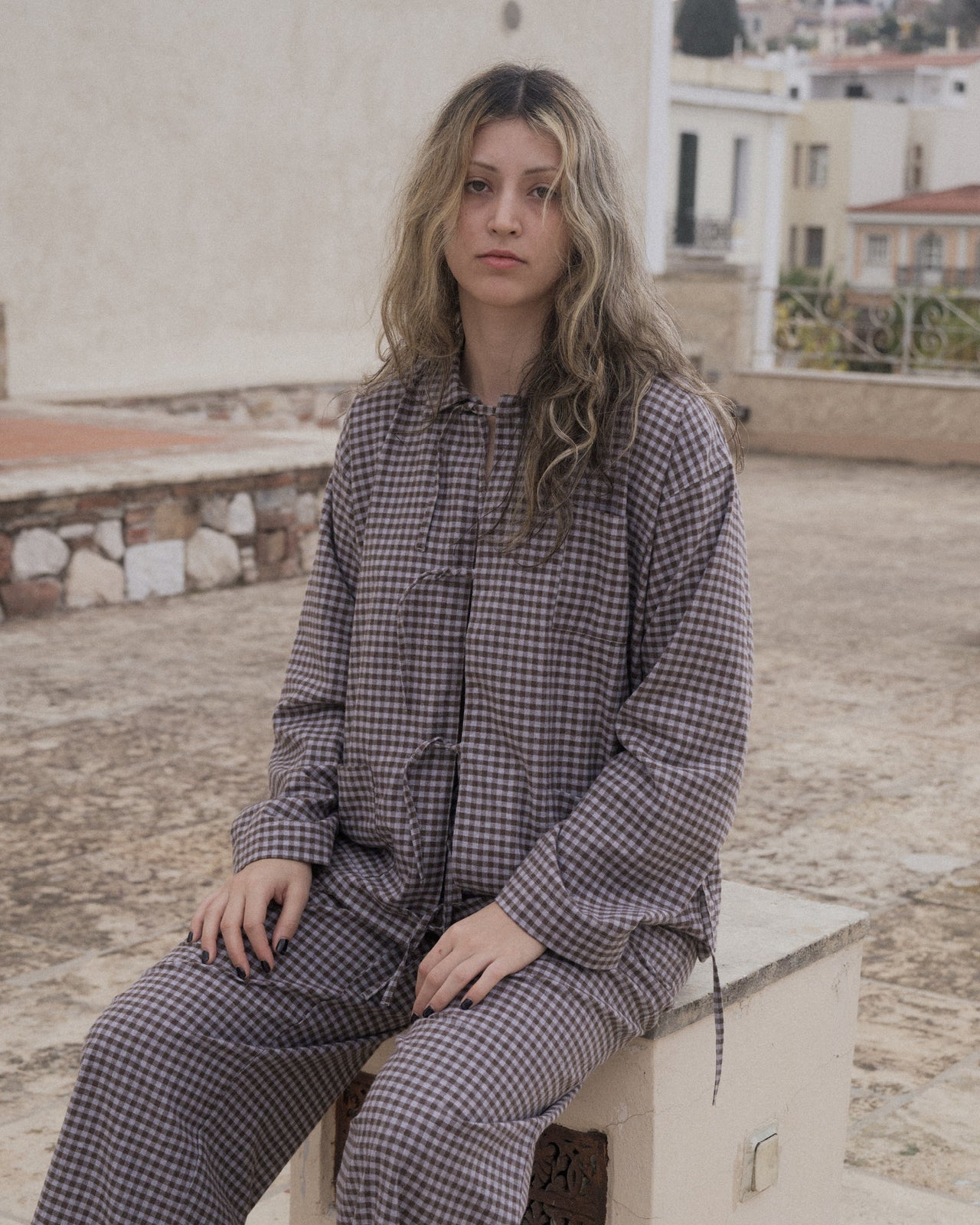 Limber Shirt - Organic Cotton Flannel - Brown Grey Flannel