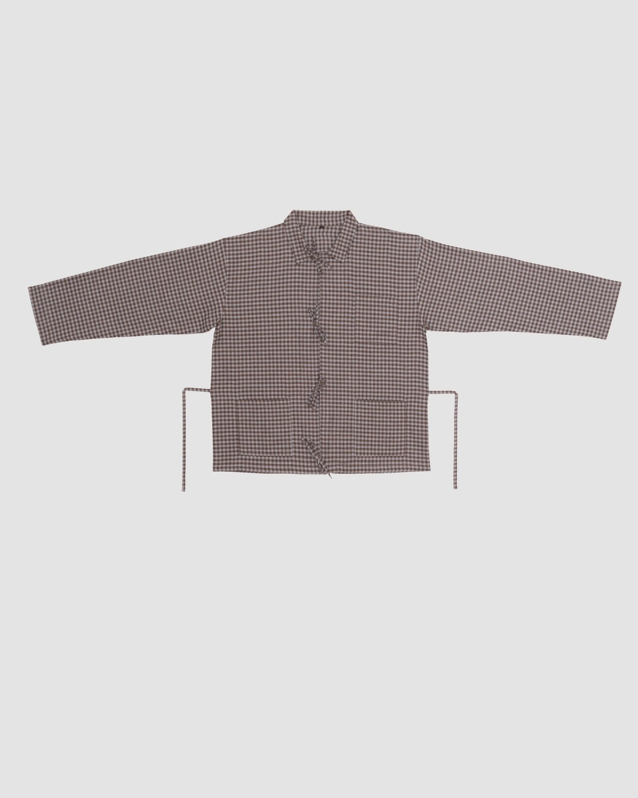 Limber Shirt - Organic Cotton Flannel - Brown Grey Flannel