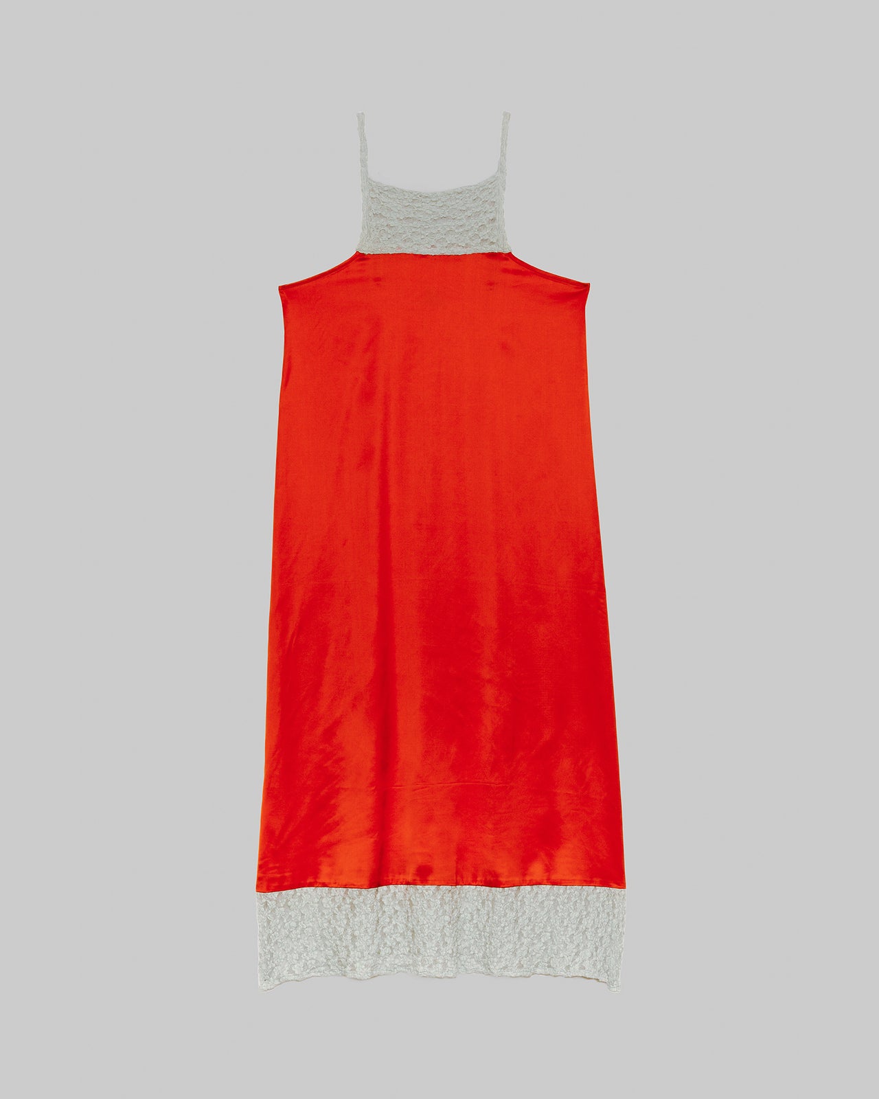 Line Dress - Ecovero Satin - Sync Red / Green