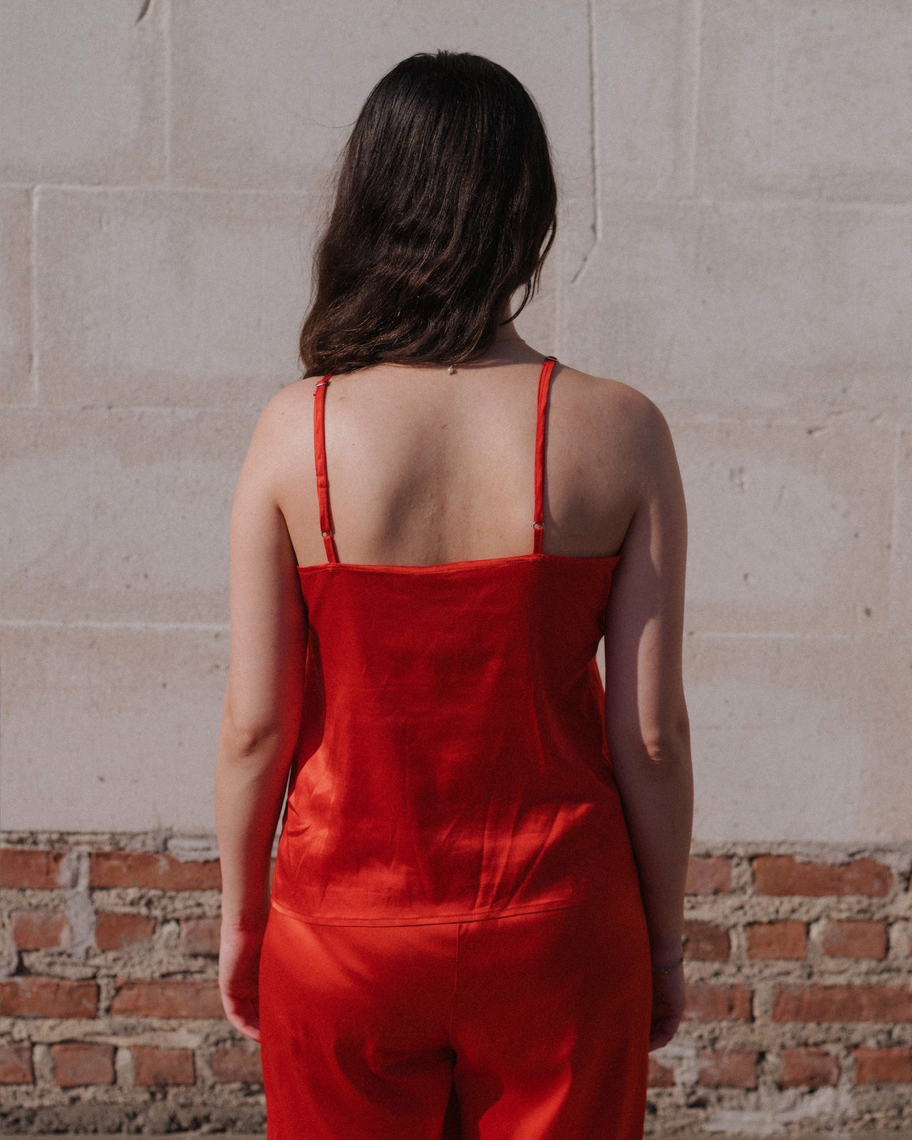 Line Top - Ecovero Satin - Sync Red / Green