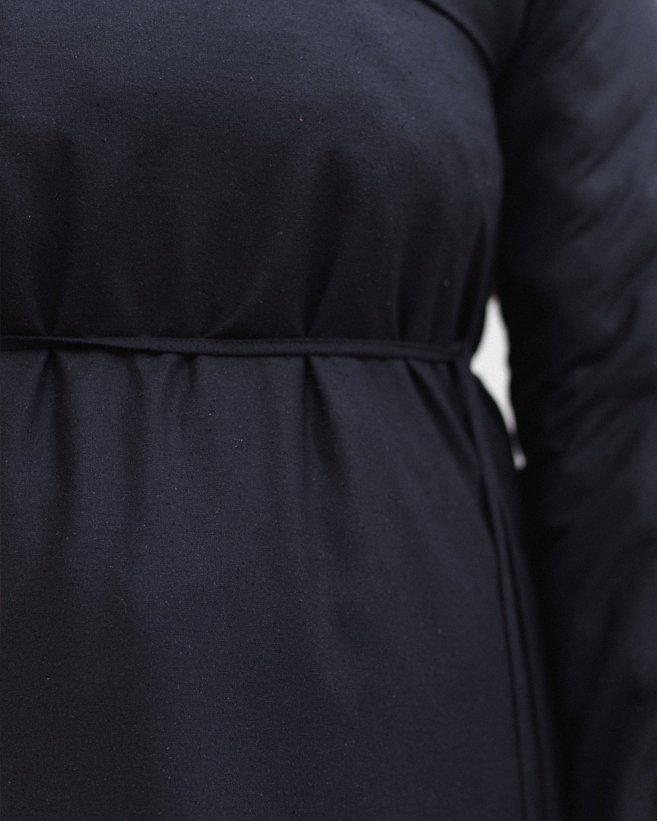 Long Sleeve Apron Dress - Wild Silk - Black