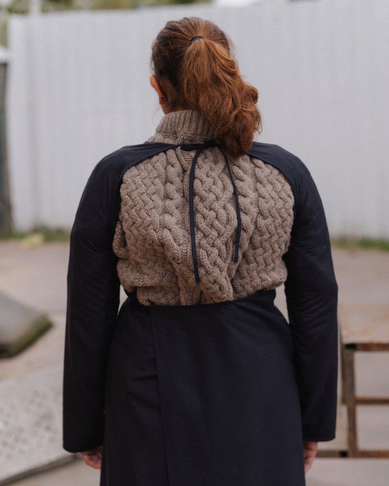 Long Sleeve Apron Dress - Wild Silk - Black