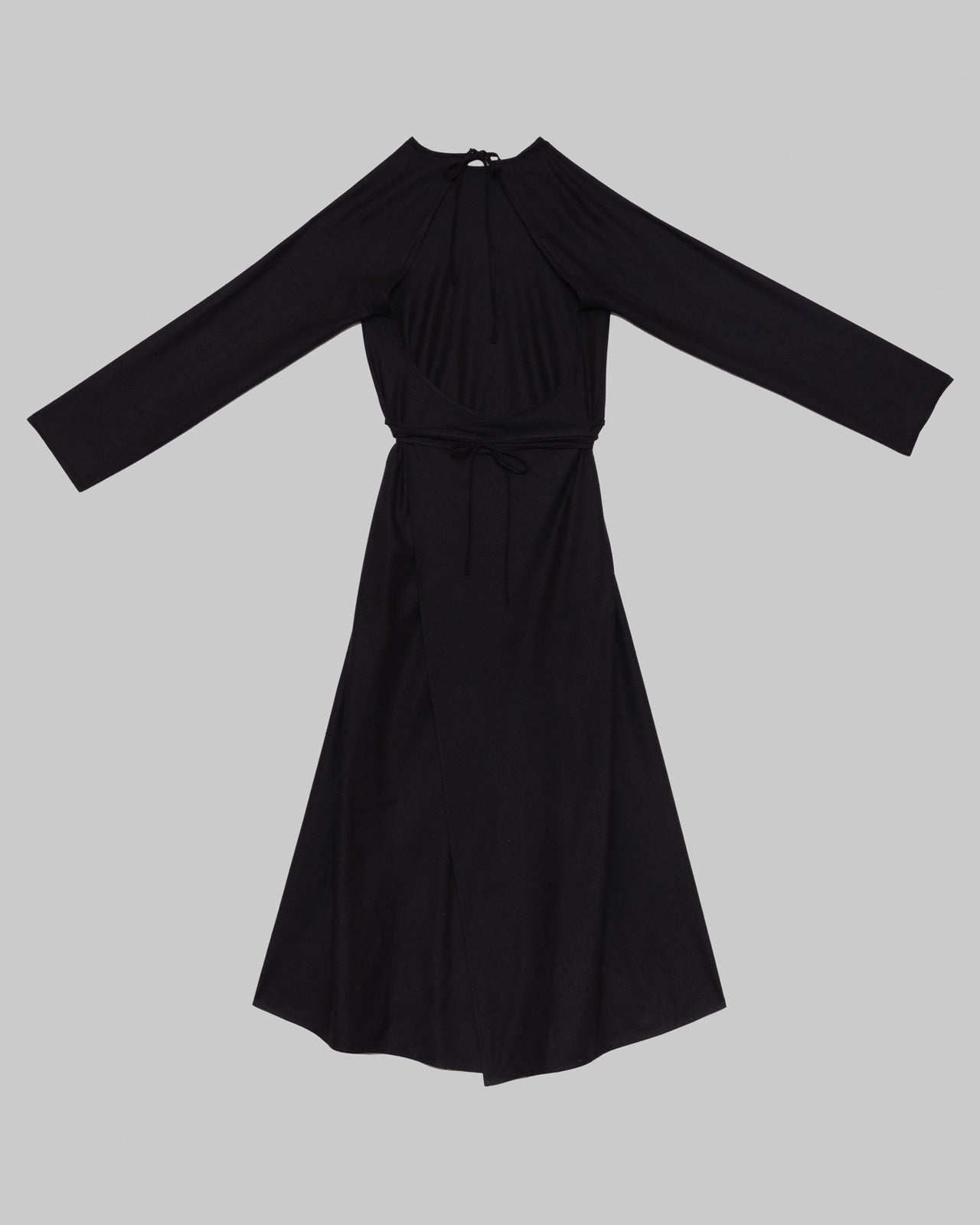 Long Sleeve Apron Dress - Wild Silk - Black
