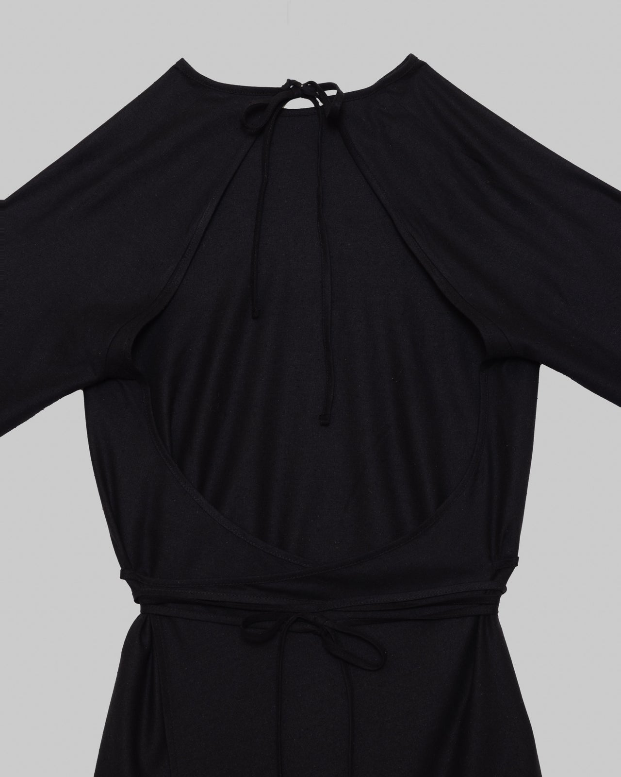 Long Sleeve Apron Dress - Wild Silk - Black
