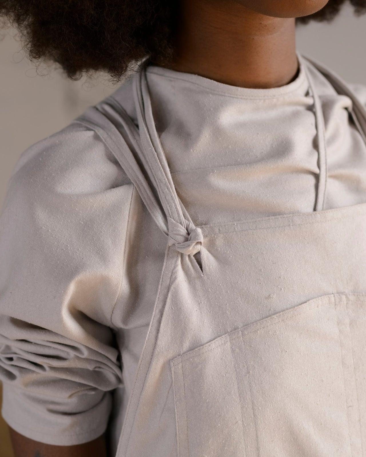 Long Sleeve Apron Top - Wild Silk - Prun Grey