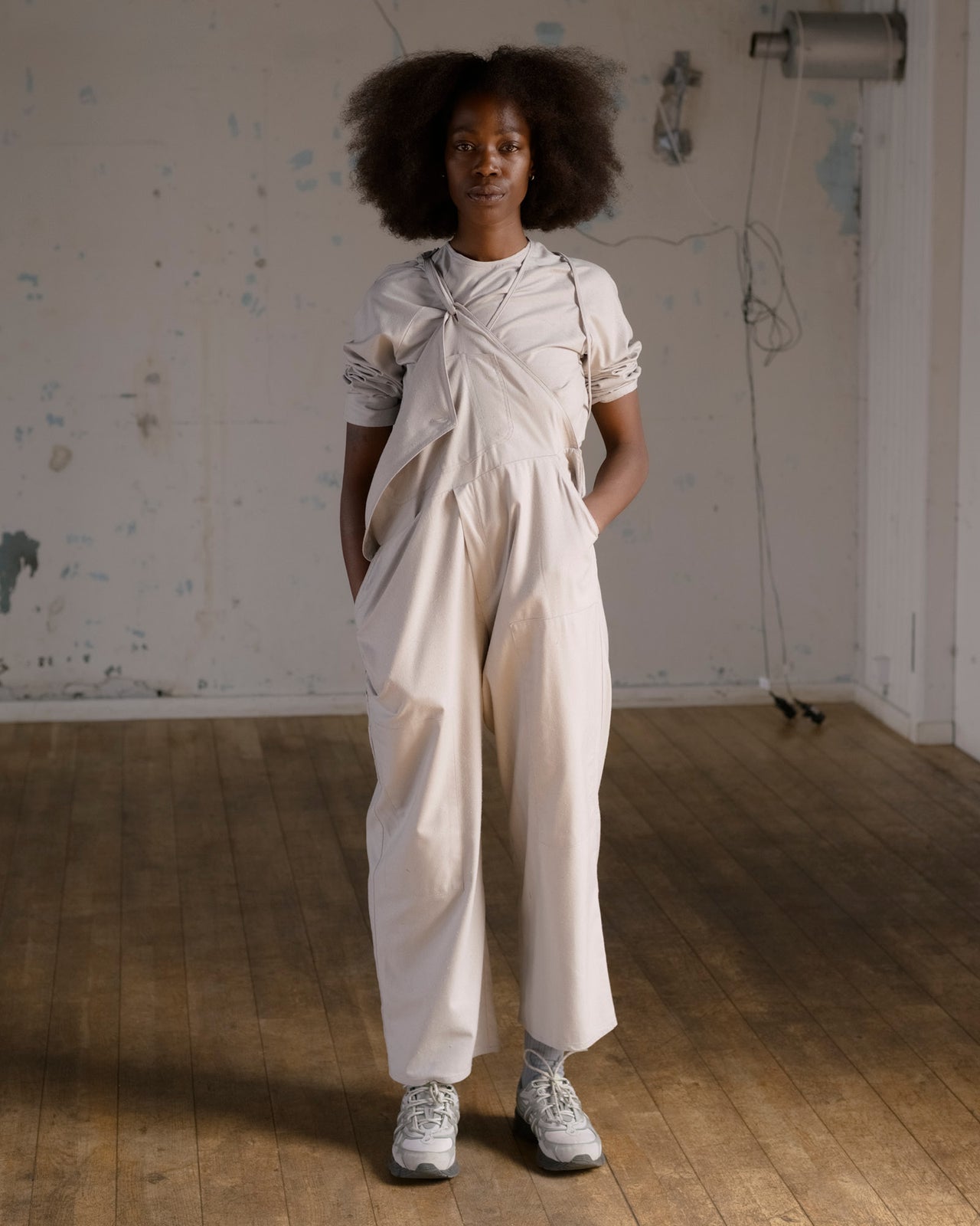 Long Sleeve Apron Top - Wild Silk - Prun Grey