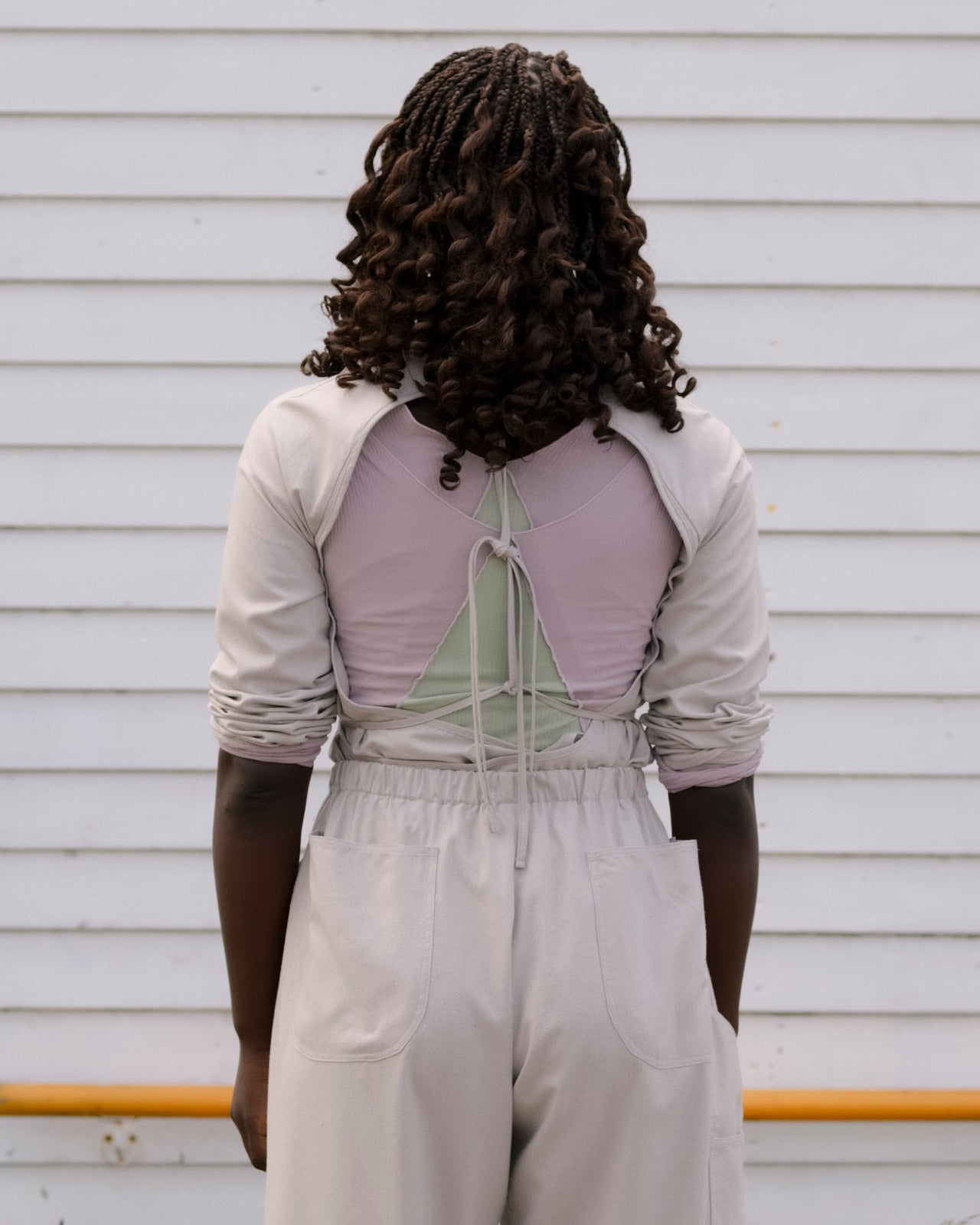 Long Sleeve Apron Top - Wild Silk - Prun Grey