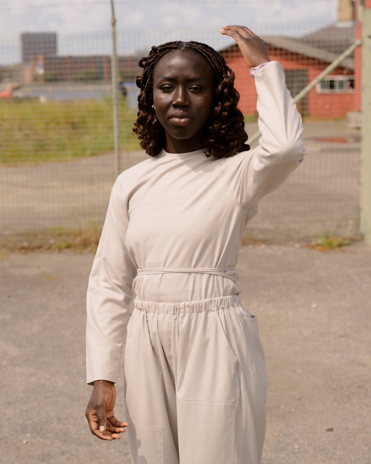 Long Sleeve Apron Top - Wild Silk - Prun Grey